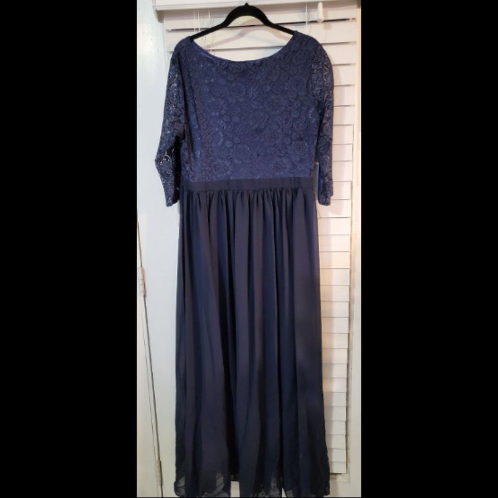 Women's Elegant Lace Bodice Maxi Dress
